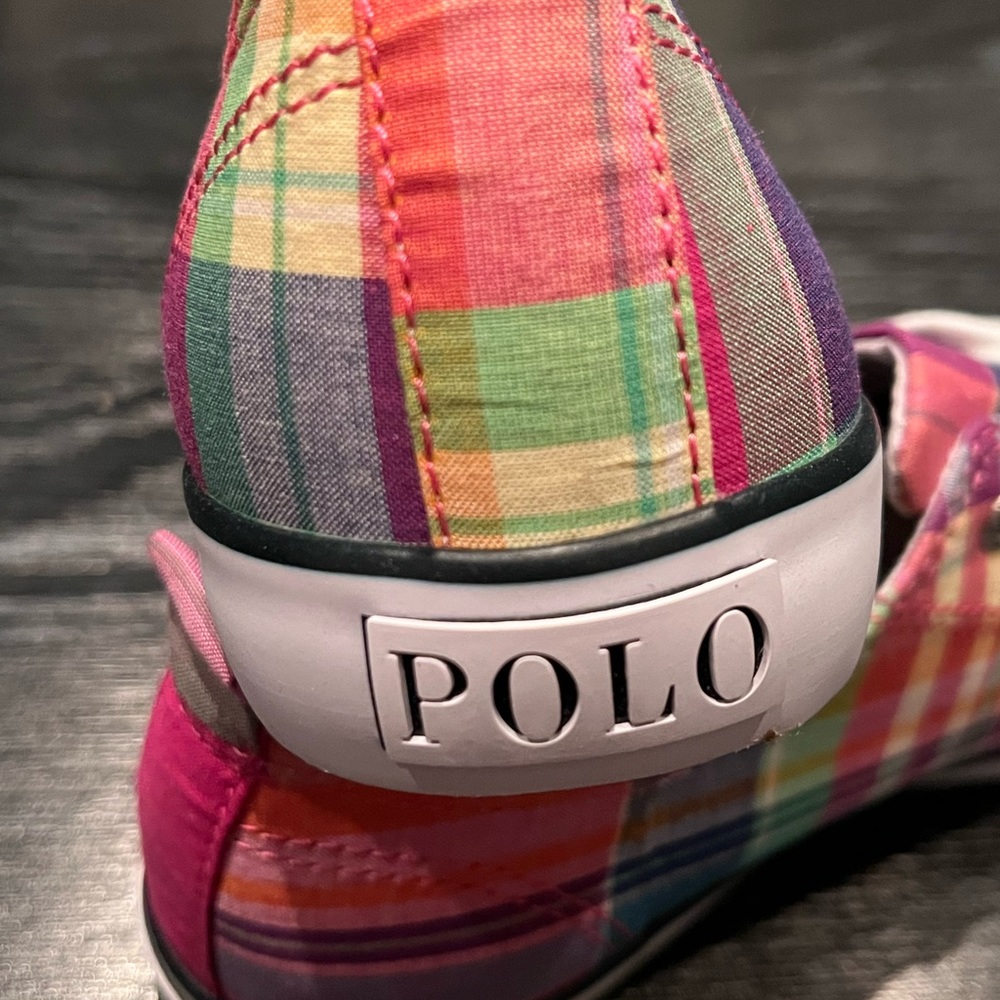 Polo Ralph Lauren Harbour Low pink Shoes Sneakers new GS Youth Girls Size 3 - Picture 8 of 13